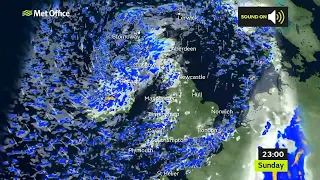 Sunday afternoon forecast  -  25/10/20