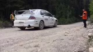 Mitsubishi Lancer Evo 9 Launch, Radium Hot Springs Rally 2015