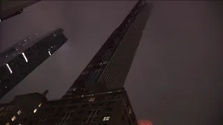 Glass from high rise shatters on Manhattan street as winds slam NYC