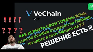 Как вернуть свои токены VeChain которые по ошибке отправил на Ledger адрес  Эфира и их невидно !!!