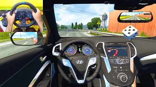 Hyundai Santa Fe | ETS2 1.48  [Steering wheel gameplay]