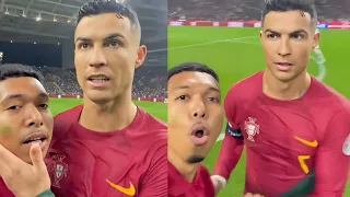 A Fan Invaded Pitch to Do SIUUU Celebration with Cristiano Ronaldo | Portugal vs Slovakia