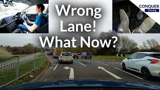 What to do if you're in the wrong lane at a junction.