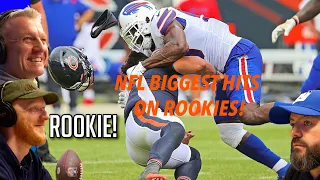 NFL Biggest Hits on Rookies REACTION!! | OFFICE BLOKES REACT!!