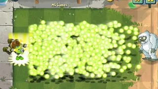 PvZ 2 Challenge - Every Plants x10 use 5 Plant Food Vs Arena Treasure Yeti Zombie Level 15