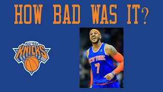 How Bad Truly was the Carmelo Anthony Trade?
