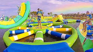 1H DE PARC AQUATIQUE GONFLABLE AQUAPARK - Nos Meilleurs Water Park : Compilation Swan et Néo