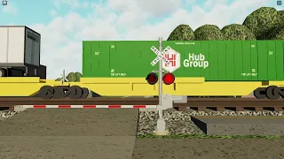 CSX 541 Leads Intermodal East /w L&N | Railroad Crossing