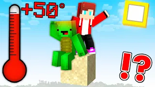 JJ And Mikey Survive On DESERT ONE BLOCK In Minecraft - Maizen