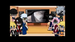 Present team 7 and past team 7 react to Zabuza vs Naruto, Sasuke and Kakashi|Gacha Club|Tsuki-chan~