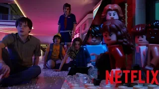 Stranger Things 3 Official Trailer Recreation Side by Side Comparison in LEGO