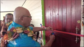 Fiji's Prime Minister officially opened their new village hall at Drekeniwai village, Cakaudrove