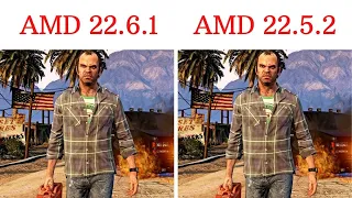 AMD Driver 22.6.1 Vs 22.5.2 GTA V Benchmark RX 570 Ryzen 5 3600