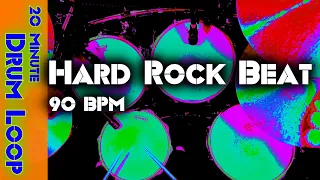 20 Minute Backing Track - Hard Rock Drum Beat 90 BPM