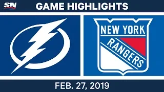 NHL Highlights | Lightning vs. Rangers - Feb 27, 2019