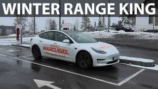2021 Tesla Model 3 winter range test