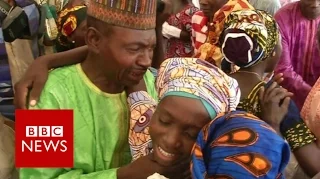 Tears of joy for reunited Chibok girls - BBC News