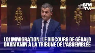 Loi Immigration: retrouvez le discours de Gérald Darmanin en ouverture des débats à l'Assemblée