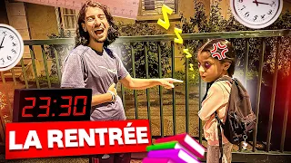 J'ENVOIE MYRIAM A L'ECOLE A 21H30 ! 😭 (ELLE PENSE QU'IL EST 8H00 !! ) rentrée scolaire 2023