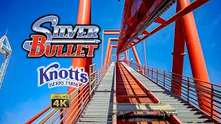 2022 Silver Bullet Roller Coaster Front Row On Ride 4K POV Knott's Berry Farm