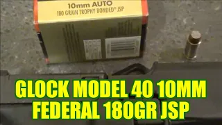 The BEST 10mm bear load? Glock Model 40 Federal JSP 180gr review