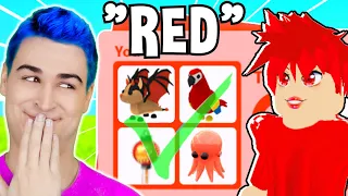 Trading *STRANGERS* Their *FAVORITE COLOR* In Adopt Me Roblox!! Adopt Me Trading Challenge FLEX OFF