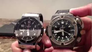 Hublot Big Bang 44mm vs Hublot Oceanographic Diver 48mm Watch Authentic (Limited Edition Titanium)