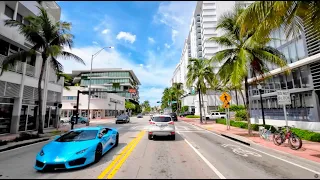 Relaxing Miami Beach Drive ☀️ South Pointe to Sunny Isles via Collins Ave 4K 60fps | miami pov drive