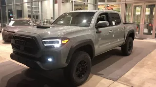 2021 TOYOTA Tacoma TRD PRO Series in Lunar Rock with manual transmission | what is new for 2021