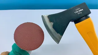 Fastest Way to Sharpen Axe to Razor Sharp !! Great tool