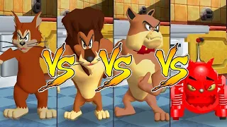 Tom and Jerry in War of the Whiskers Lion Vs Butch Vs Spike Vs Robot Cat (Master Difficulty)