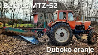 Rigolovanje zemljišta za borovnice sa MTZ-52 (duboko oranje)