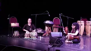 Naghmeh Farahmand and Jin Won Kathak at Asheville Percussion Festival 2017
