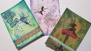 PLAYING WITH THE (Inkylicious) FAIRIES ATC'S