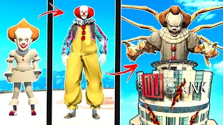 ATUALIZEI o PALHAÇO PENNYWISE FRACO até a PALHAÇO PENNYWISE DEUS no GTA 5 !