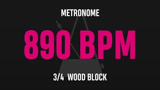 890 BPM 3/4 - Best Metronome (Sound : Wood block)