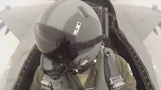 F-16 Cockpit View Live Fire Exercise