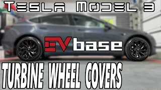 Tesla Model 3 - EVbase Turbine Look Wheel Covers