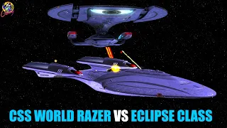 Picard's CSS World Razer VS Eclipse Class Enterprise G - Both Ways - Star Trek Starship Battles