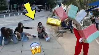 Falling Boxes Prank Christmas Edition - Craziest Reactions!
