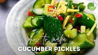 Japanese Pickled Cucumber Recipe (with Ginger and Chili)
