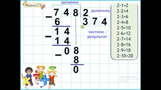 Алгоритм письменного деления трёхзначного числа на однозначное, 3 класс, УМК Школа России с. 93