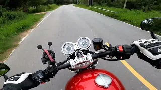 Triumph Speed Twin 1200. RAW sound. POV