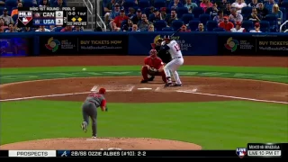 WBC 2017 Nolan Arenado Hits a 3 Run Homerun! U.S.A vs Canada