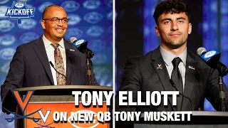 UVA Head Coach Tony Elliott Talks Up New QB Tony Muskett | 2023 ACC Kickoff