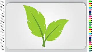 Leaf Drawing with CorelDraw | Flat Vector Style | Drawing | CorelDraw Tutorial