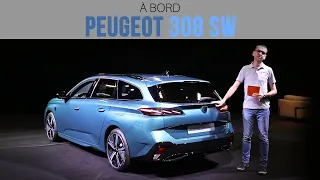 A bord de la Peugeot 308 SW et conduite du prototype sur la route