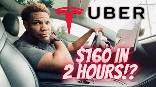 FIRST time EVER doing RIDESHARE.. In the TESLA! | UBERX | UBER Comfort ride a long