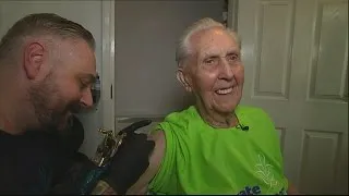 104-year-old man becomes the oldest person to get their first tattoo