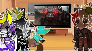 Kaiju's React to Godzilla vs Kong Vs Mechagodzilla (AU)